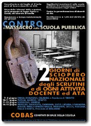 2 giorni di sciopero nazionale degli scrutini e di ogni attività docente ed ATA