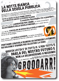 La notte bianca della scuola a Catania del 10 aprile.