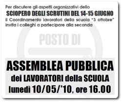 Assemblea del 10 maggio 2010 - sciopero degli scrutini