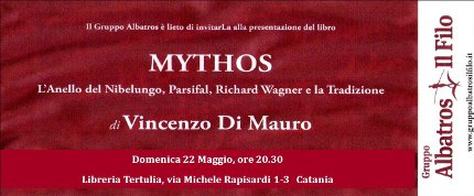 Mythos, libro di Vincenzo Di Mauro. Il 22 maggio presentazione a Catania