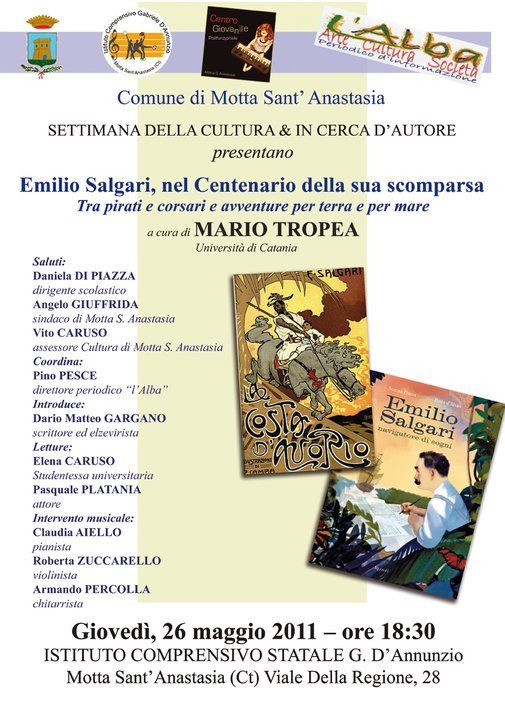 Emilio Salgari, nel centenario della sua scomparsa – tra pirati e avventure per terra e per mare