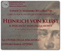 Bicentenario dalla morte del poeta Kleist – Catania