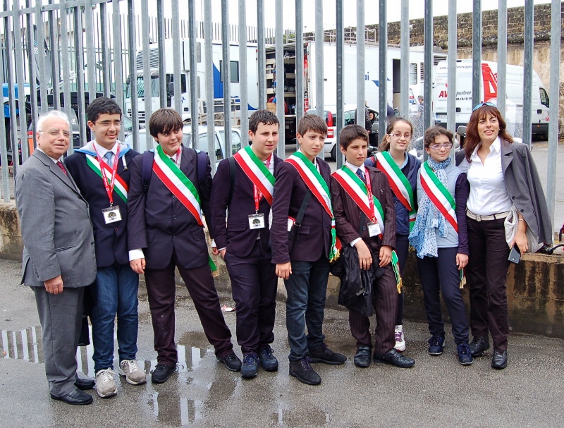 Ragazzi sindaci di Catania nell'aula bunker di palermo - 23 maggio 2012