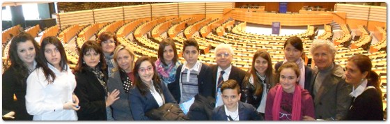 I ragazzi di Acicastello ‘parlamentari’ a Bruxelles