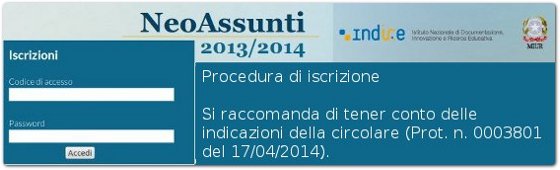 Neoassunti 2013-2014