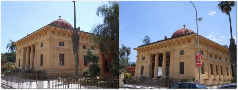 Il Gymnasium dell'Orto botanico di Palermo progettato dall'architetto massone Lèon Dufourny, con le due sfingi e la scalinata di nove gradini prospicienti il piazzale Caramanico, lungo la Via Lincoln di Palermo Il Gymnasium dell'Orto botanico di Palermo progettato dall'architetto massone Lèon Dufourny, con le due sfingi e la scalinata di nove gradini prospicienti il piazzale Caramanico, lungo la Via Lincoln di Palermo