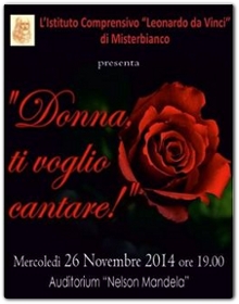 Lo spettacolo ‘Donna ti voglio cantare’ con gli studenti dell’istituto ‘Leonardo Da Vinci’ di Misterbianco in scena all’Auditorium Nelson Mandela