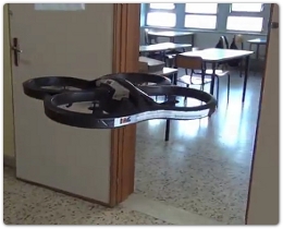 Ricognizione dei locali dell’Istituto Cannizzaro con Drone AR parrott, in dotazione al Dipartimento di informatica