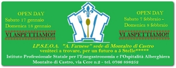 Giornate di scuola aperta all”I.P.S.E.O.A. ‘A. Farnese’ sede di Montalto di Castro