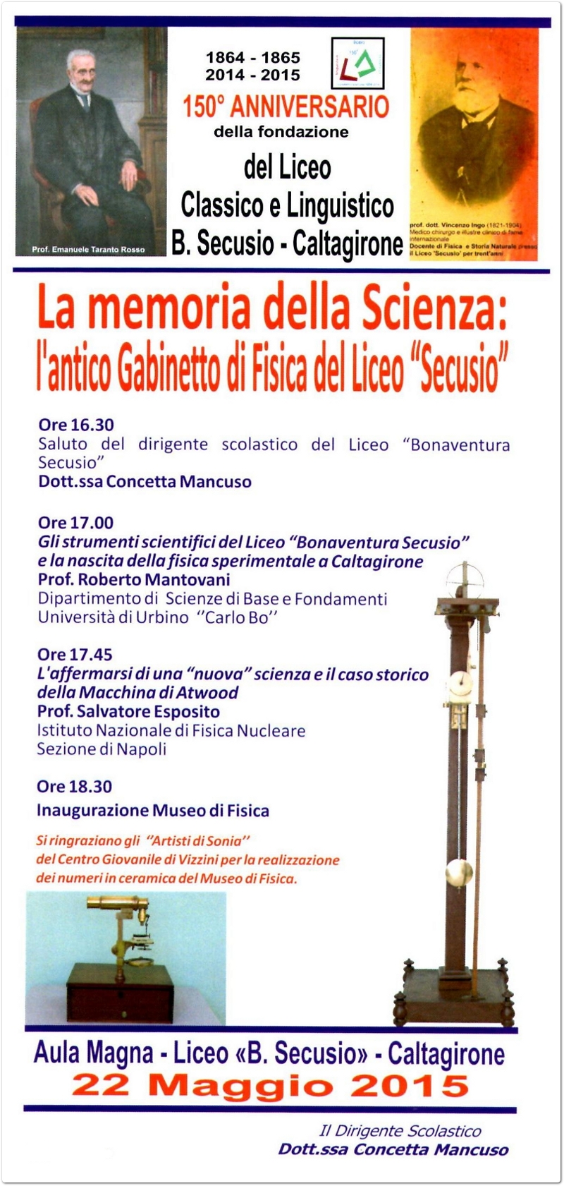 La memoria della scienza: l'antico Gabinetto di Fisica del Liceo Secusio