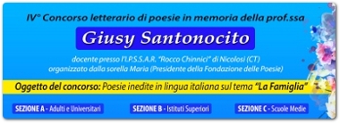Concorso letterario di poesie in memoria della prof.ssa Giusy Santonocito IV Edizione