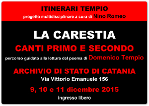 Itinerari Tempio: La Carestia - canto primo e secondo - di Domenico Tempio