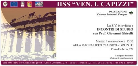 Incontri di studio con il prof Giovanni Ghiselli