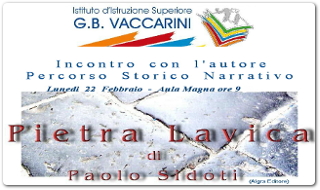 Incontro con lo scrittore Paolo Sidoti all’ I.I.S. ‘G. B. Vaccarini’ di Catania