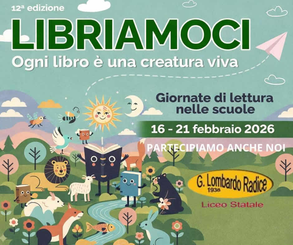 Libriamoci 2026- Il Liceo Lombardo Radice legge in 6 Lingue: Italiano, Latino, Inglese, Francese, Spagnolo e Siciliano